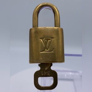 Louis Vuitton Lock and Key Set, Stamped and Numbered #341